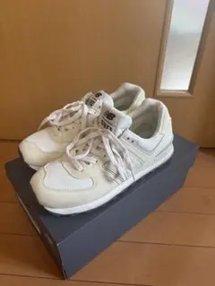 New Balance 574 ホワイトスニーカー