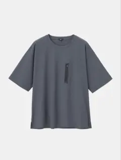 【PLST】 ナイロンTシャツ 半袖 グレー Lサイズ