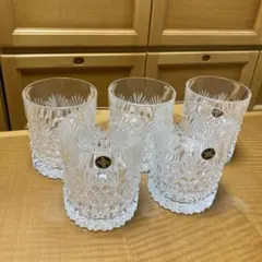 HOYA クリスタル ロックグラス 5個セット
