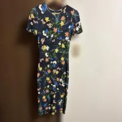 【ERDEM】　花柄ジャージーワンピース　ストレッチ　アーデム