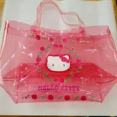 ハローキティ　ビニールバッグ　ローズ　薔薇　2001年　サンリオ　SANRIO