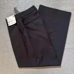 UNIQLO 感動ワイドパンツ　ダークグレー M 補正なし　2025年モデル
