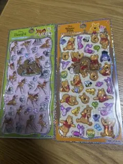 正規品　新品　プチドロップステッカー　バンビ　プーさん