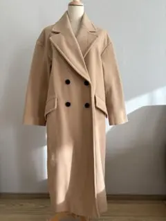 ぷぷちゃま様ZARA ザラ メルトン ダブル チェスターコート ロングコート