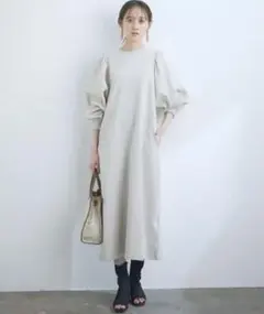 【新品タグ付】vis ビス 袖切替え ロング ワンピース