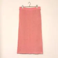 ZARA♡ニット タイトロングスカート 鍵編み　薄手 Lのサムネイル