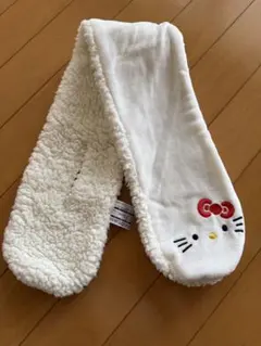 ハローキティ フリースマフラー ホワイト