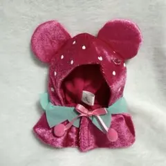 シークレットポンチョ　いちご　赤　ミッキー　ディズニー