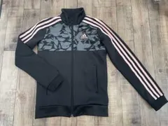 adidas トレーニングジャージ 140 黒/ピンク