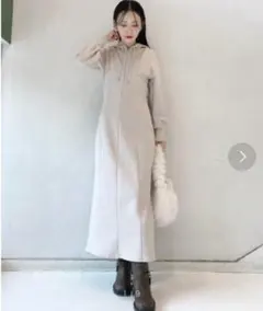 ゆ*え様 リリーブラウン　パーカー　ワンピース　スウェット