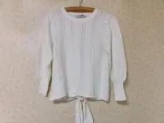 92148 新品タグ付　定価8000円　ナノユニバース　後デザイン透かしニット