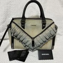 廃盤 人気 ディーゼル デニム フリル ハンドバッグ　Y2K