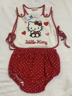 新品未使用.Hello Kitty ベビー服 サイズ80 赤