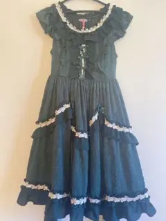 axes femme kawaii レディローズジャンスカ グリーン ワンピース