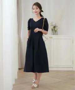 スカラップ Tシャツ ワンピース le reve vaniller