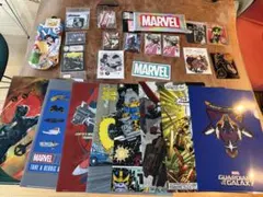 MARVEL グッズ まとめ売り クリアファイル、アクリルスタンド、バッチ他