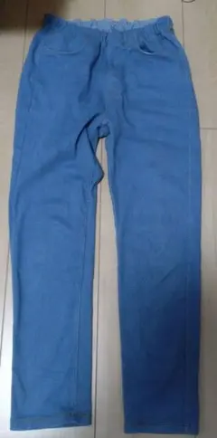 無印　レギンス　130 薄いブルー