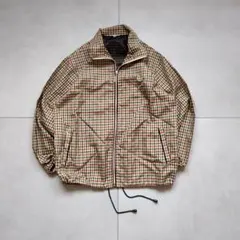 y2k ストリート 短丈ブルゾン ジャケット チェック スポーツミックス 古着のサムネイル