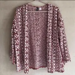 H&M 柄カーディガン