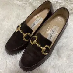 ✨イタリア製✨CARLO ALBERTO ブラウン ビットローファー　茶スエード