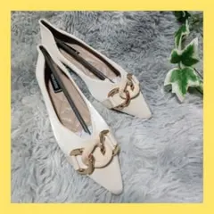 23cm パンプス ローヒール レディース 靴 ローヒール フラットシューズ