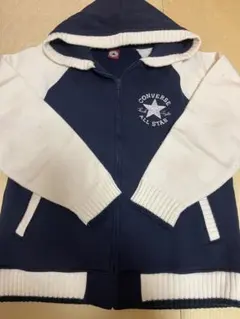 CONVERSE ALL STAR フルジップセーター LL ネイビー