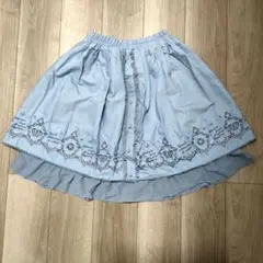 axes femme ティアラ刺繍 膝丈フリルスカート