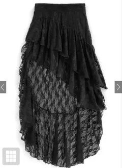 2Wayインパン付き前後差ヘムレーススカート[tu1503]