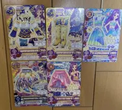 アイカツカード　初期プレミアム・レアカード5枚　神崎美月　霧矢あおい