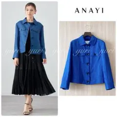 極美品】ANAYI 25SS 日本製 カラミリネンライクジャケット 黒 - メルカリ
