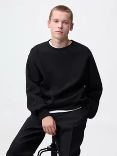 GU ヘビーウェイトスウェットプルオーバー　黒　XL メンズ