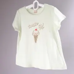 プティマイン アイス柄 半袖 Tシャツ 120 ミント 夏の通学に◎
