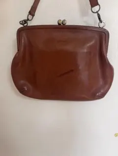 ☆genten☆レザーがま口ショルダーバッグ☆２way☆