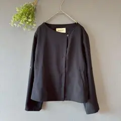 スープ〔M〕◎きれいめ◎軽量薄手◎ポリエステル100%◎ノーカラージャケット