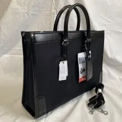★新品タグ付き★ Les mues ビジネスバッグ　リクルート　黒　撥水加工のサムネイル