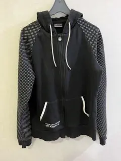 【kappa】【Lサイズ】ドット柄袖 フード付きパーカー