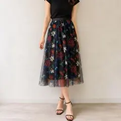ScoLar】スカラー ヒョウ柄 チュール スカート タグ付未使用 - メルカリ