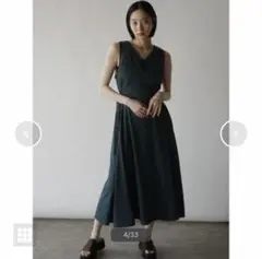 新品！ラディエイト　メッシュレイヤードVネックワンピース　14000円ヤマダヤ