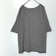 ストライプ ピンボーダー Vネック Tシャツ XL