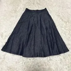 YACCOMARICARD（ヤッコマリカルド）サイドゴム フレアスカート デニム