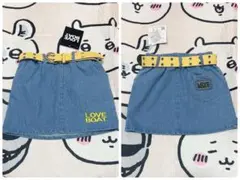 ▷新品タグ付き ベルト付き デニムスカート 120㌢②◁♡*。゜