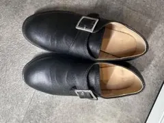 キッズ フォーマルシューズ 黒 バックル付き