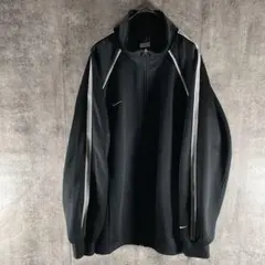 NIKE トラックジャケット M 刺繍ロゴ ライン入り Y2K DRI-FIT