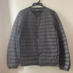 UNIQLO ウルトラライトダウンコンパクトジャケット ノーカラー グレー M