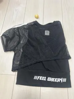 【未使用】sue メッシュレイヤードTシャツ ブラック 160