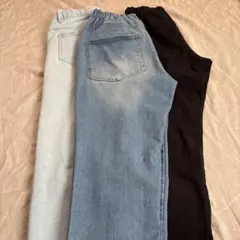 女の子 150cmデニムパンツ ストレッチパンツ 3本セット BREEZE