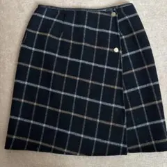 ROPE36サイズ・グレーとチェック柄リバーシブル巻きスカート