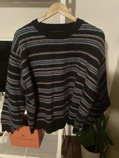 EMMA CLOTHES ストライプ長袖ニットセーター