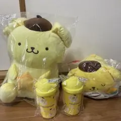 サンリオ一番くじラストワン賞　ポムポムプリン ぬいぐるみ　タンブラー セット