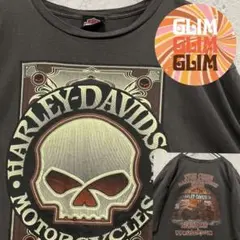 US古着◆ヴィンテージ ハーレーダビッドソン スカル Tシャツ メンズ2XL